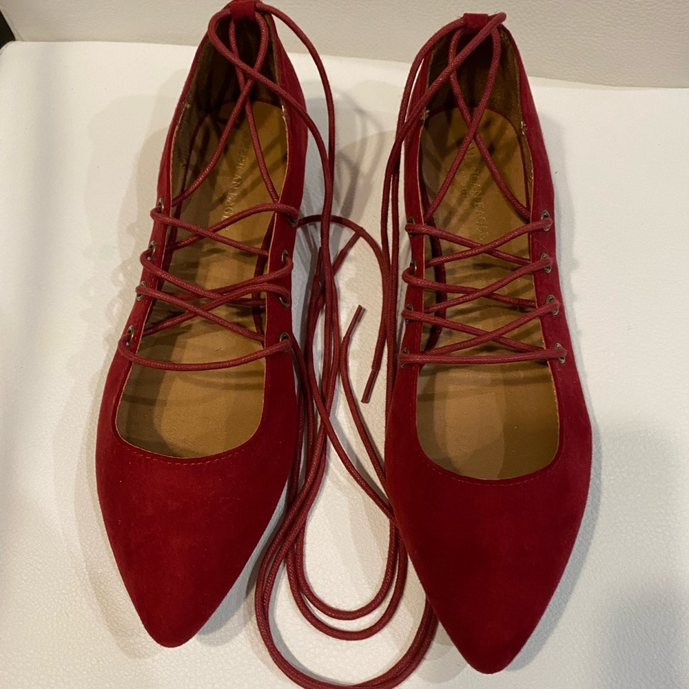 American Eagle Tie Up Flats 7 NWOT
